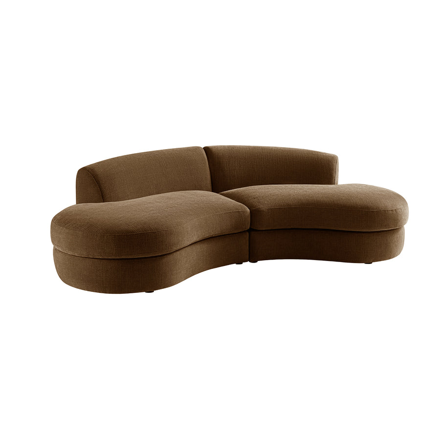 Rubens Tobacco Weave 2-Piece Armless Modular Sofa - daals
