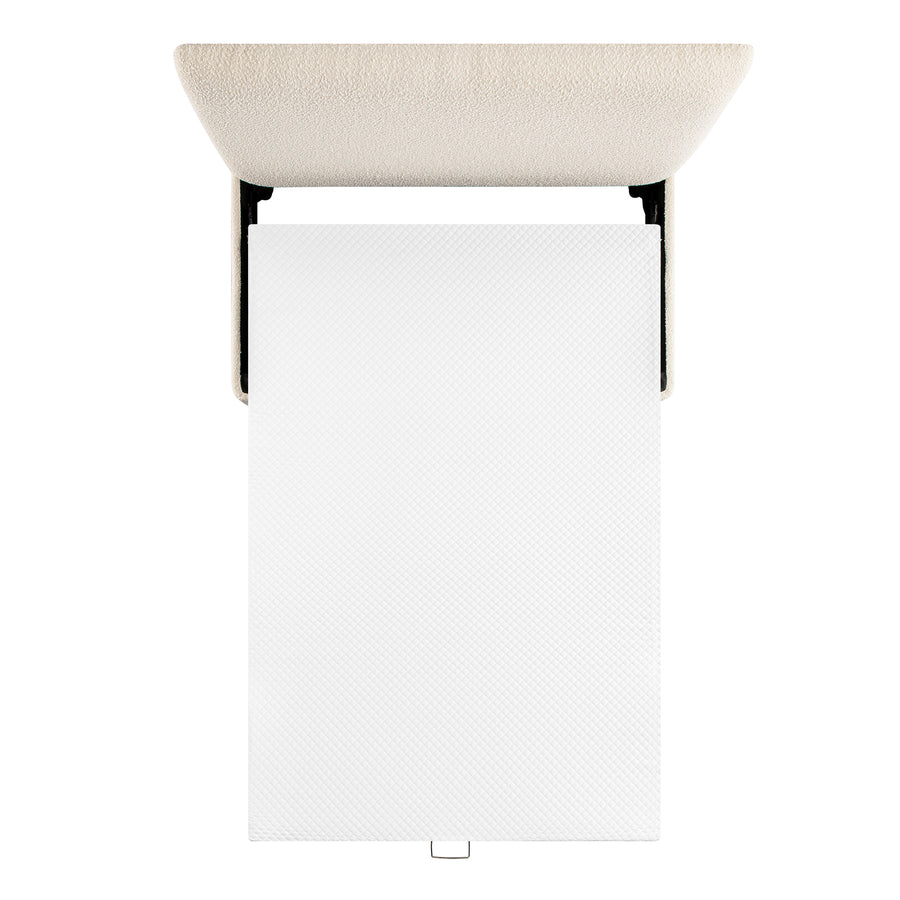 Magda Fold-Out Small Double Bed in an Ottoman, Beige Boucle