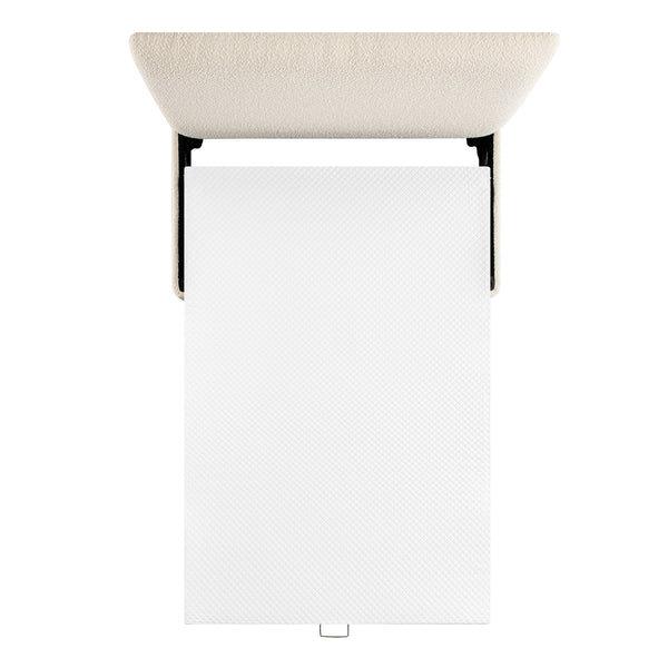 Magda Fold-Out Small Double Bed in an Ottoman, Beige Boucle