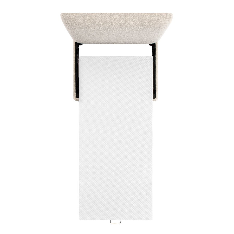 Magda Fold-Out Single Bed in an Ottoman, Beige Boucle