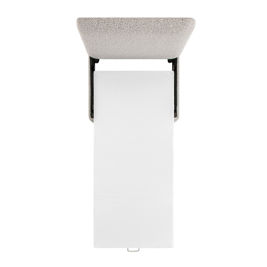 Magda Fold-Out Single Bed in an Ottoman, Mist Grey Boucle