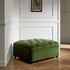 Portland Single Buttoned Fold - Out Bed in Ottoman, Moss Green Velvet - daals