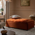 Portland Small Double Buttoned Fold - Out Bed in Ottoman, Rust Velvet - daals