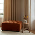 Portland Single Buttoned Fold - Out Bed in Ottoman, Rust Velvet - daals
