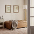 Portland Small Double Buttoned Fold - Out Bed in Ottoman, Tan Faux Suede - daals