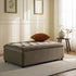 Portland Small Double Buttoned Fold - Out Bed in Ottoman, Mink Velvet - daals
