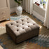 Portland Single Buttoned Fold - Out Bed in Ottoman, Mink Velvet - daals