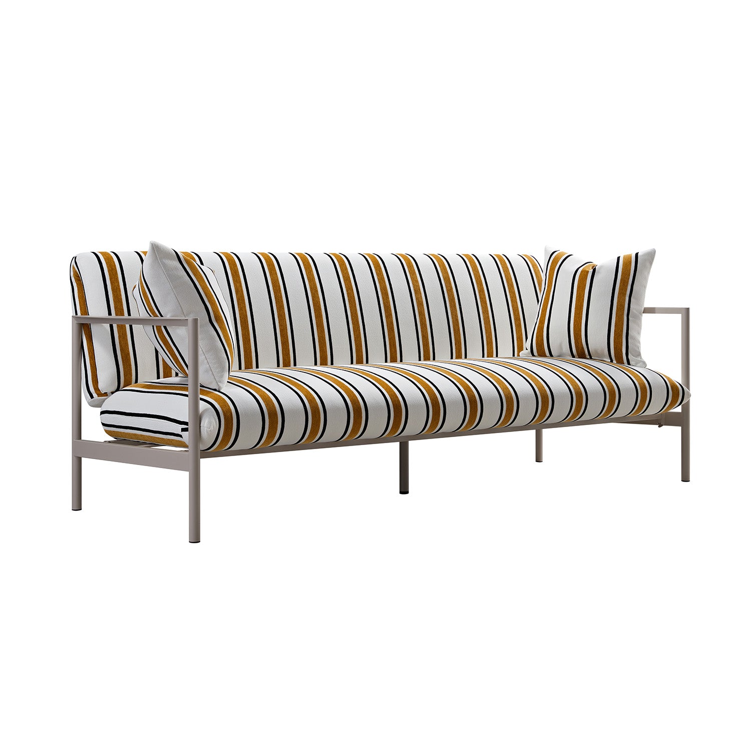 Linea Three Seater Sofa Bed, Amber Striped Chenille