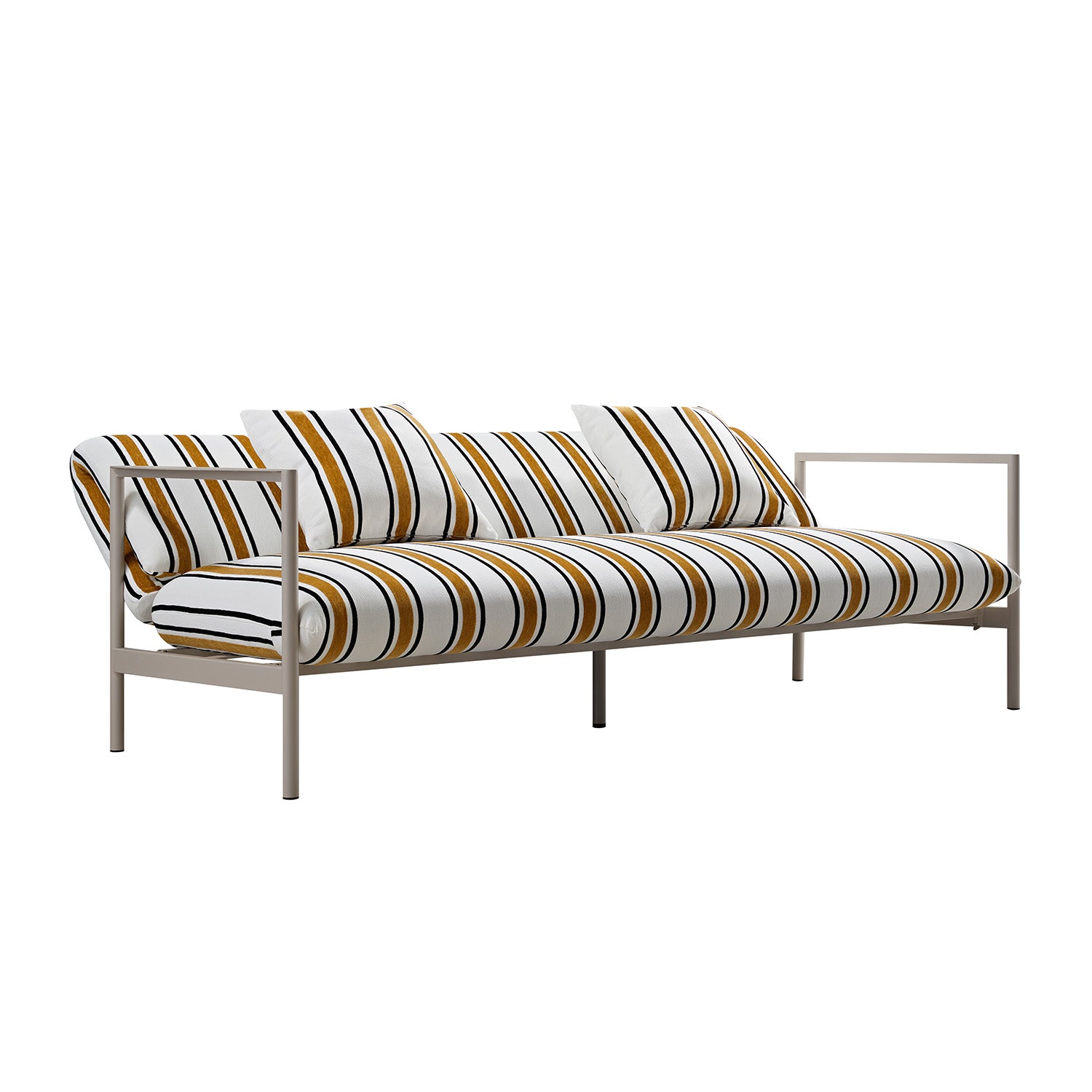 Linea Three Seater Sofa Bed, Amber Striped Chenille