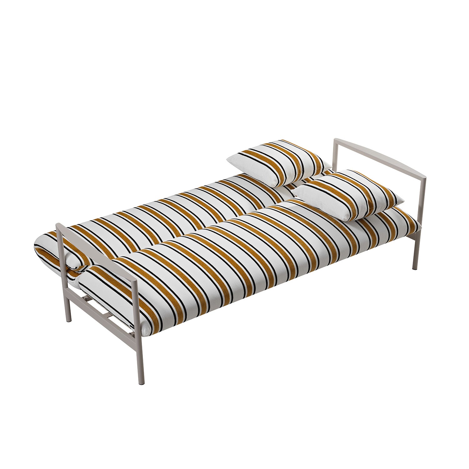 Linea Three Seater Sofa Bed, Amber Striped Chenille