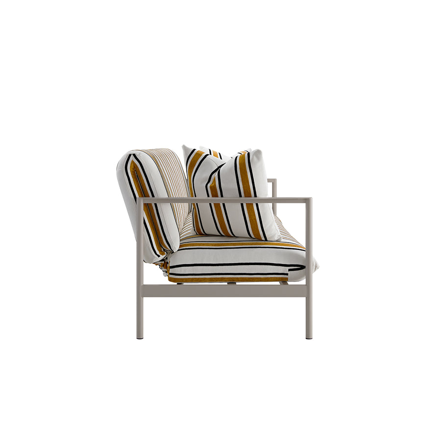 Linea Three Seater Sofa Bed, Amber Striped Chenille