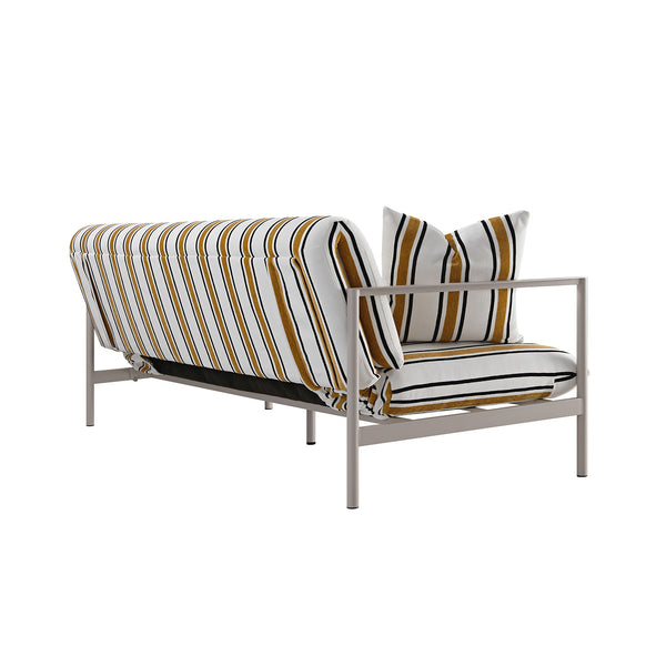 Linea Three Seater Sofa Bed, Amber Striped Chenille
