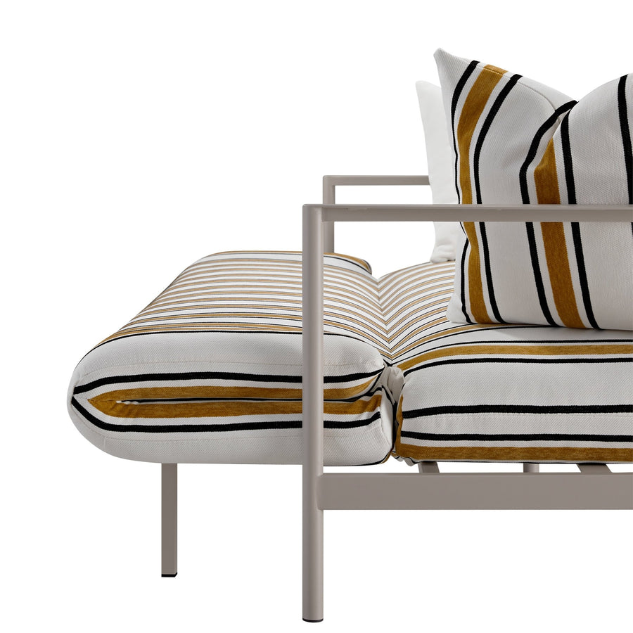 Linea Three Seater Sofa Bed, Amber Striped Chenille