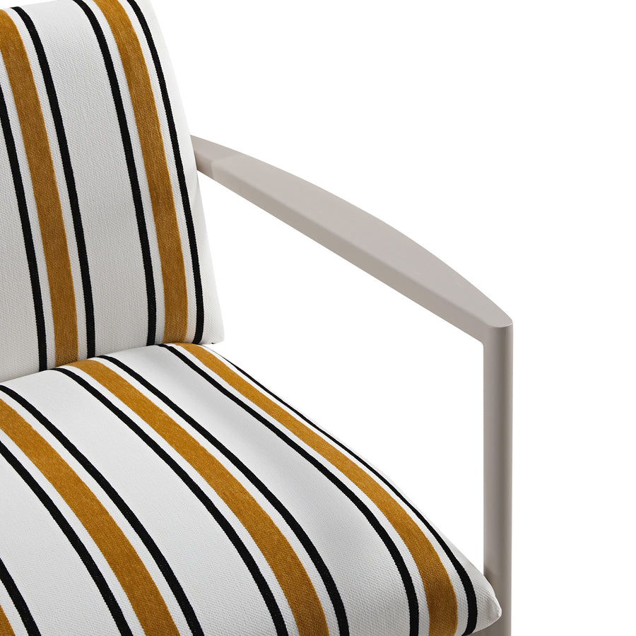 Linea Three Seater Sofa Bed, Amber Striped Chenille