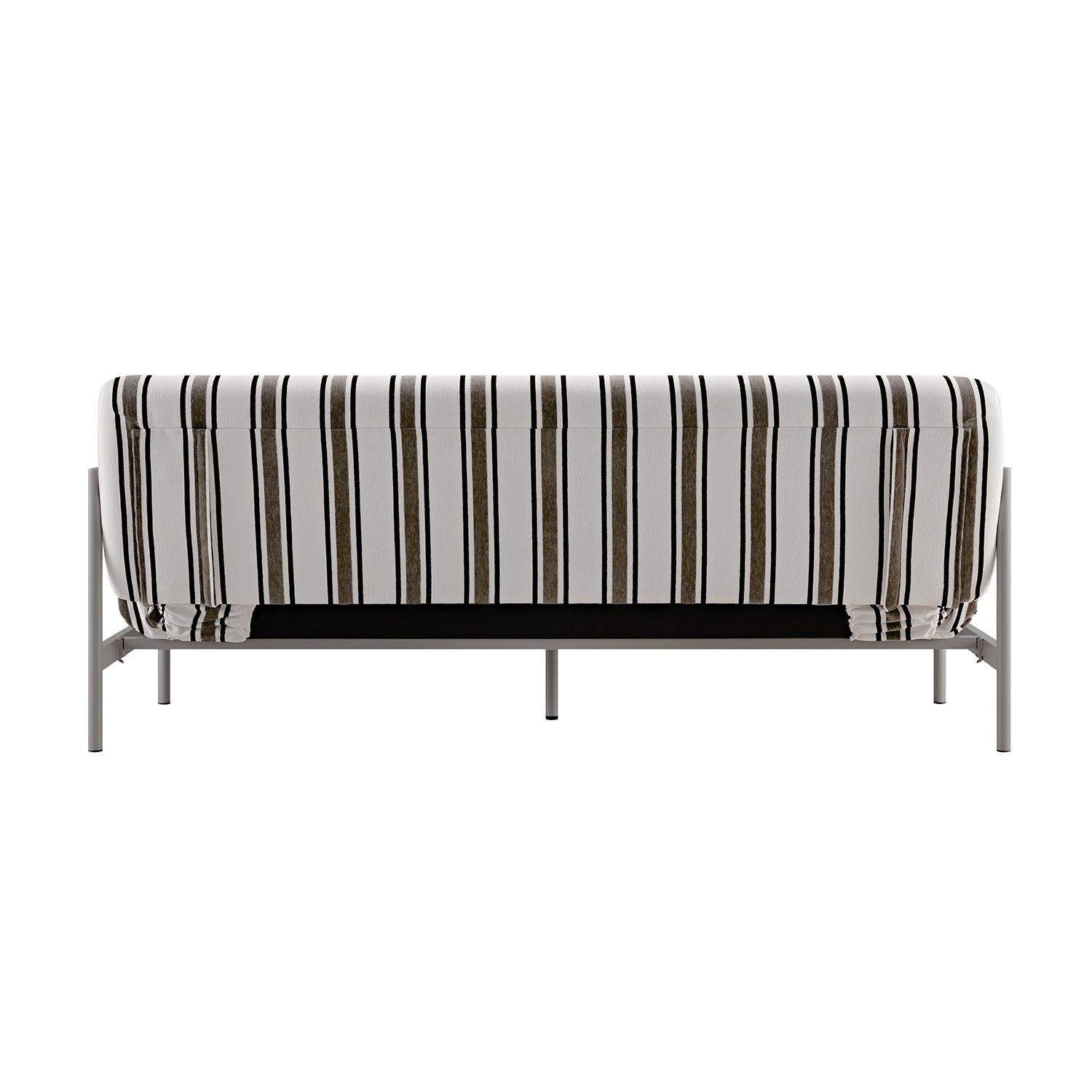 Linea Three Seater Sofa Bed, Taupe Striped Chenille