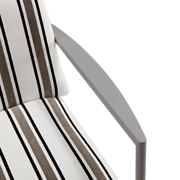 Linea Three Seater Sofa Bed, Taupe Striped Chenille