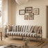 Linea Three Seater Sofa Bed, Taupe Striped Chenille - daals