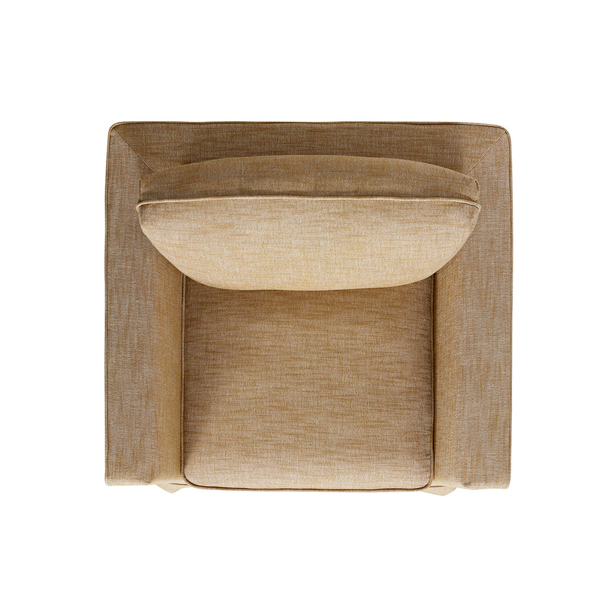 Fitz Skirted Armchair, Apricot Linen Blend