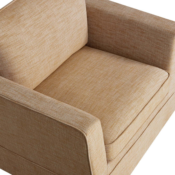 Fitz Skirted Armchair, Apricot Linen Blend - daals