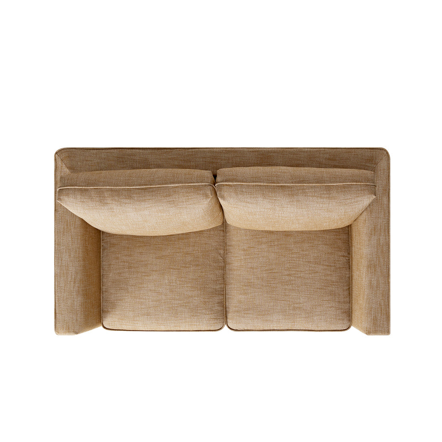 Fitz Skirted 2-Seater Sofa, Apricot Linen Blend
