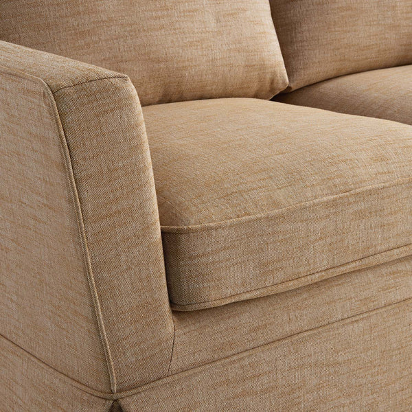 Fitz Skirted 2-Seater Sofa, Apricot Linen Blend