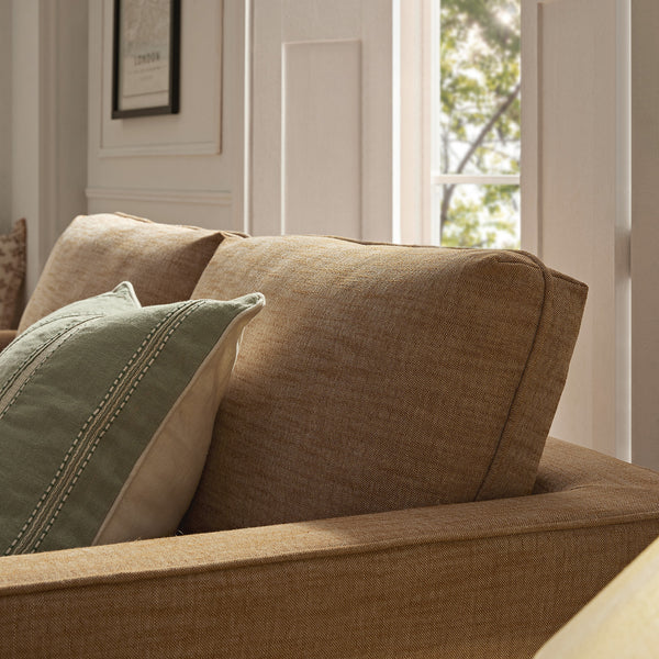 Fitz Skirted 2-Seater Sofa, Apricot Linen Blend