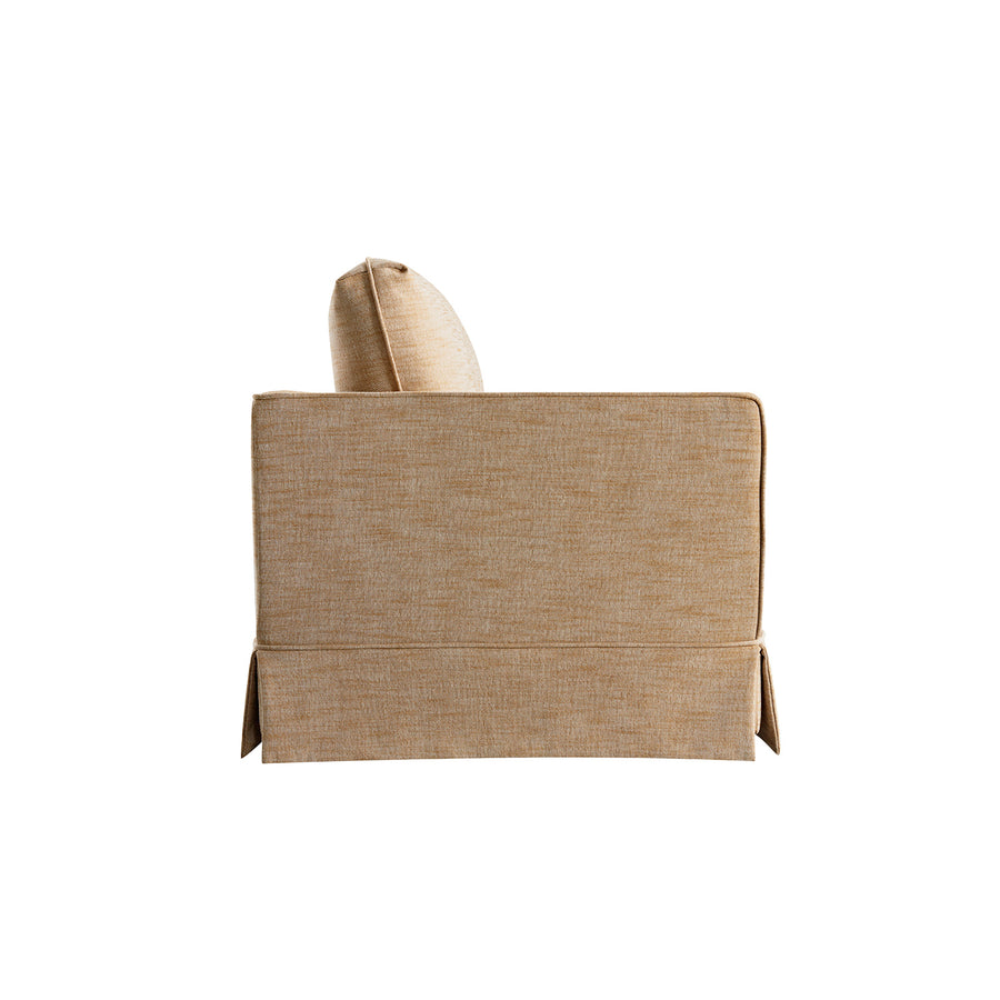 Fitz Skirted Large 3-Seater Sofa, Apricot Linen Blend