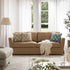 Fitz Skirted Large 3 - Seater Sofa, Apricot Linen Blend - daals