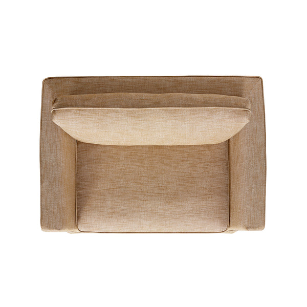 Fitz Skirted Loveseat, Apricot Linen Blend