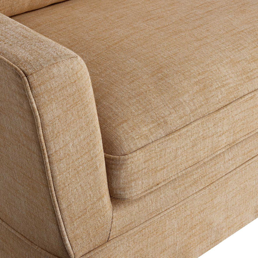 Fitz Skirted Loveseat, Apricot Linen Blend