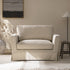 Fitz Skirted Loveseat, Oatmeal Linen Blend - daals