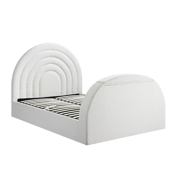 Archer White Boucle Ottoman TV Bed