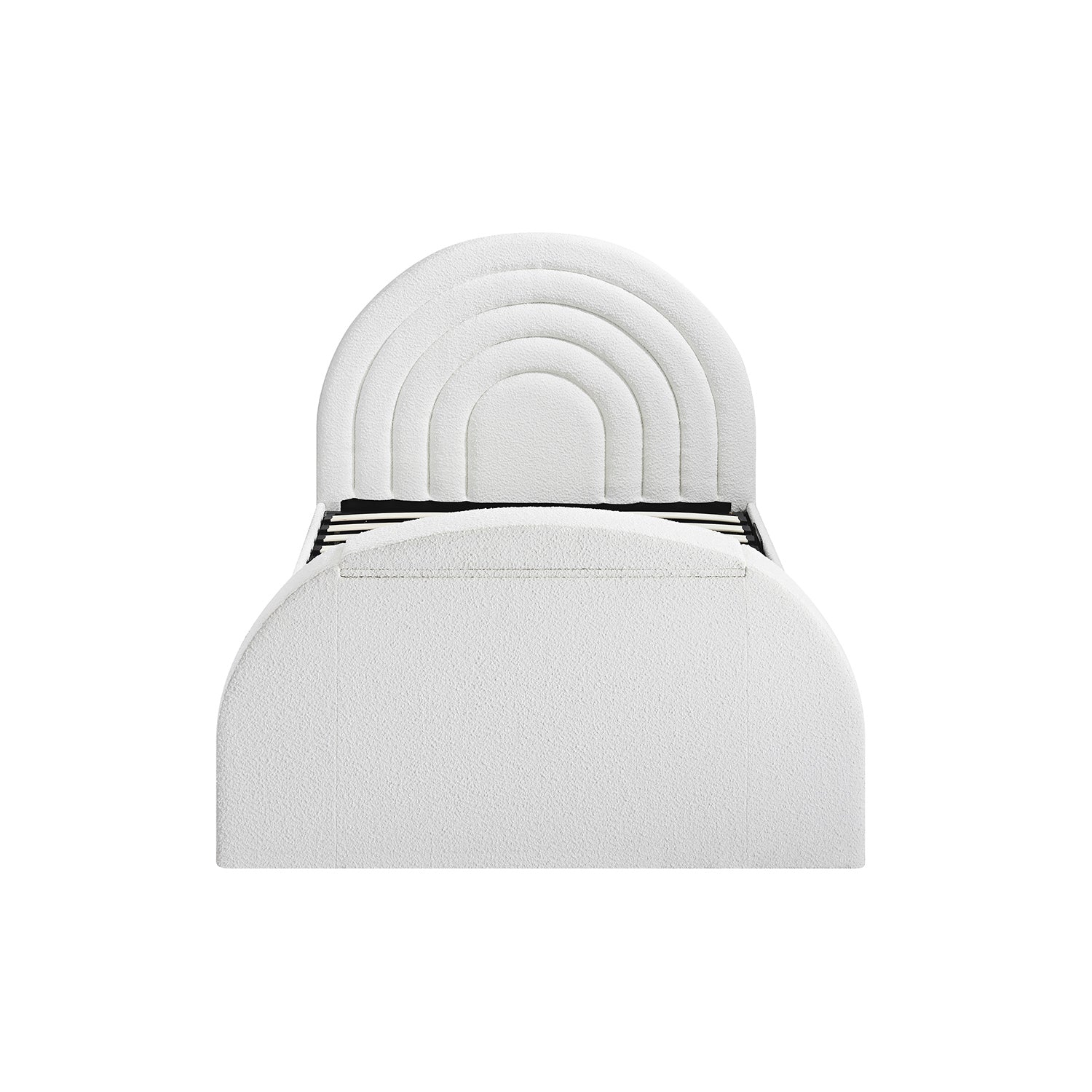 Archer White Boucle Ottoman TV Bed