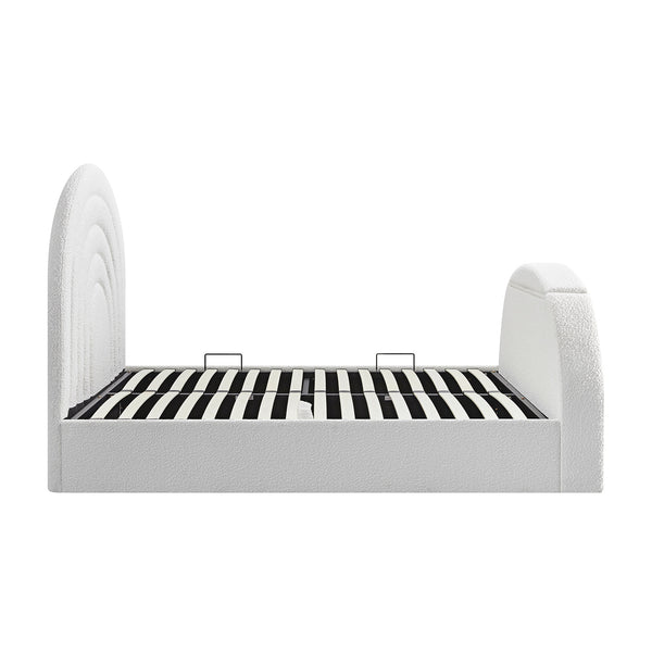 Archer White Boucle Ottoman TV Bed