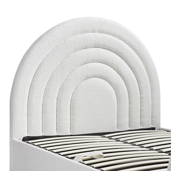 Archer White Boucle Ottoman TV Bed