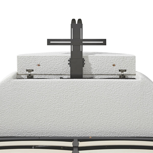 Archer White Boucle Ottoman TV Bed