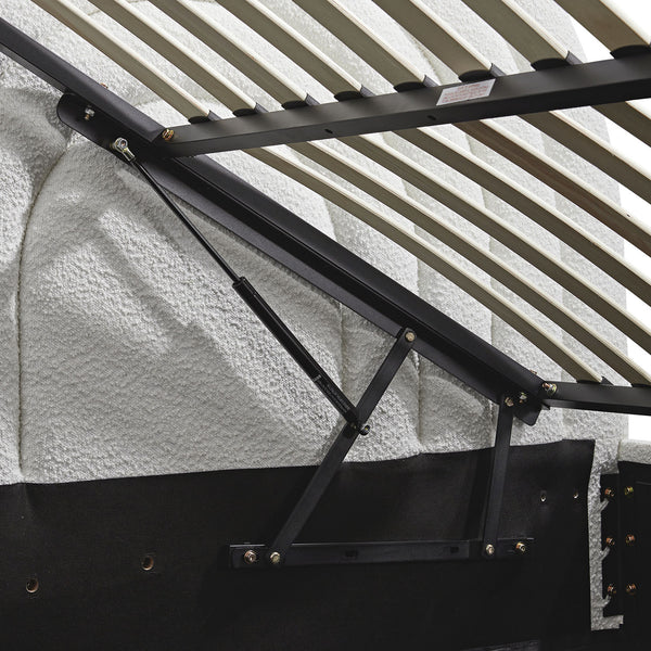 Archer White Boucle Ottoman TV Bed