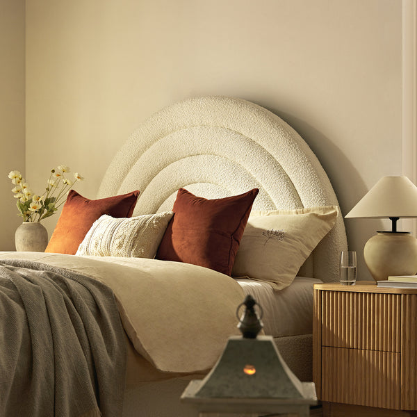 Archer White Boucle Ottoman TV Bed