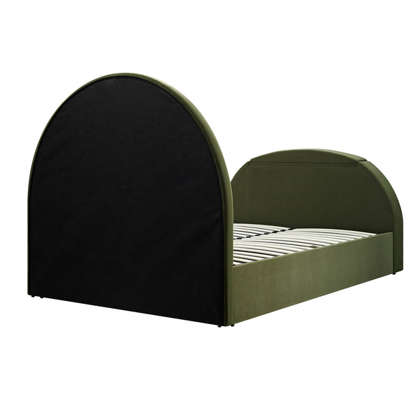 Archer Moss Green Velvet Ottoman TV Bed