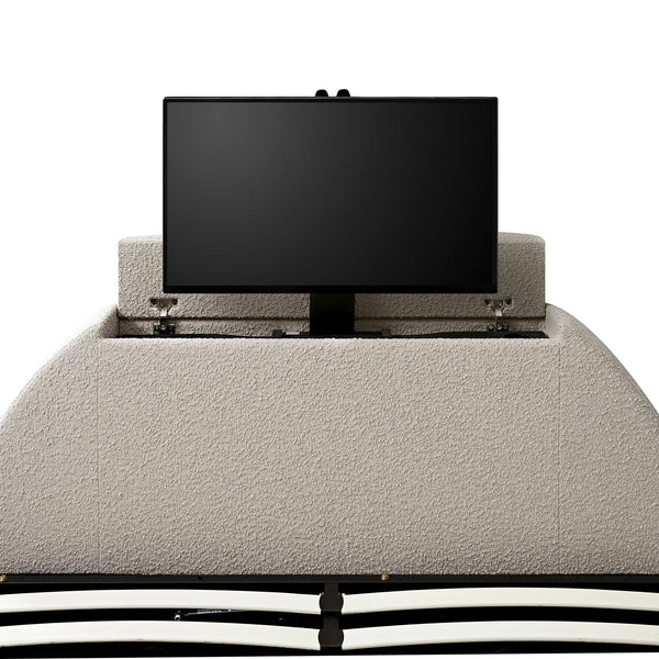 Archer Taupe Boucle Ottoman TV Bed
