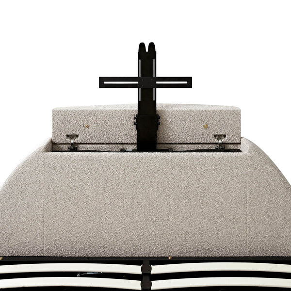 Archer Taupe Boucle Ottoman TV Bed