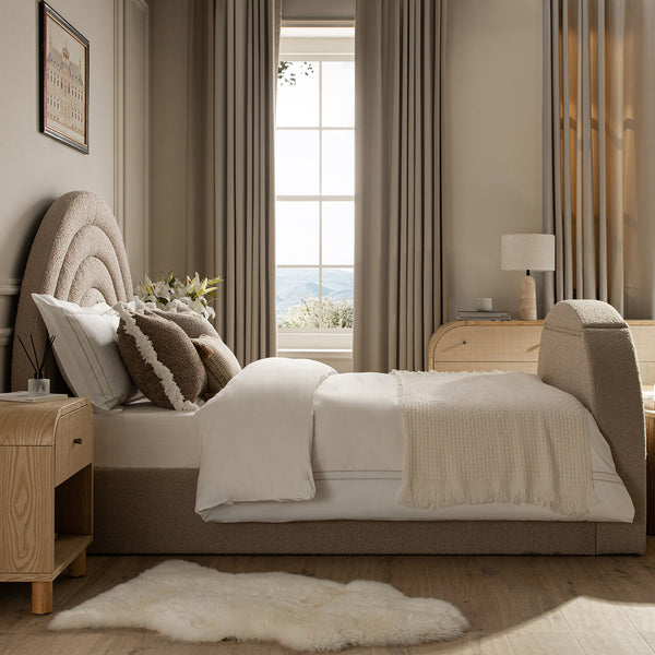 Archer Taupe Boucle Ottoman TV Bed