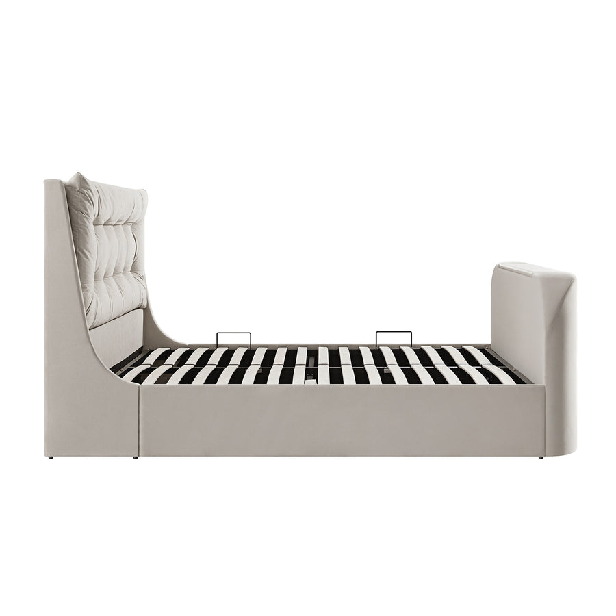 Hadley Champagne Velvet Ottoman TV Bed