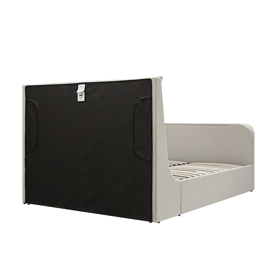 Hadley Champagne Velvet Ottoman TV Bed