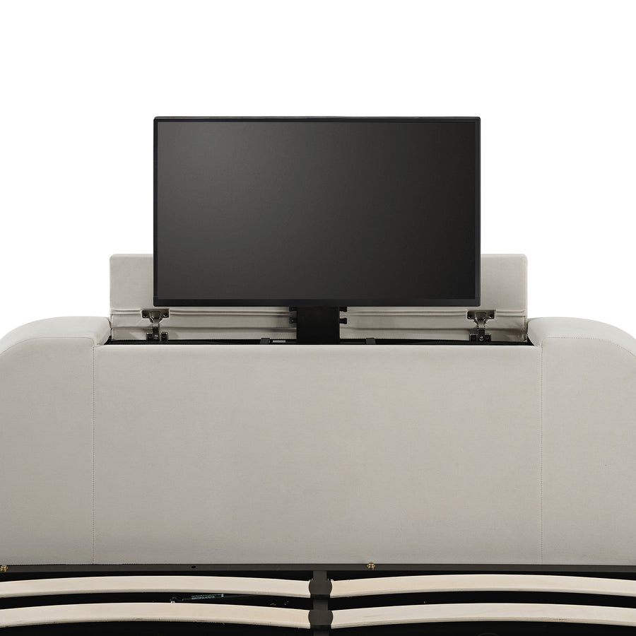 Hadley Champagne Velvet Ottoman TV Bed