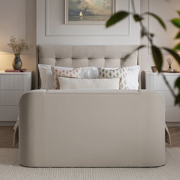 Hadley Champagne Velvet Ottoman TV Bed