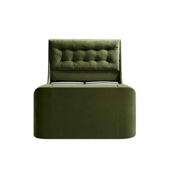 Hadley Moss Green Velvet Ottoman TV Bed - daals