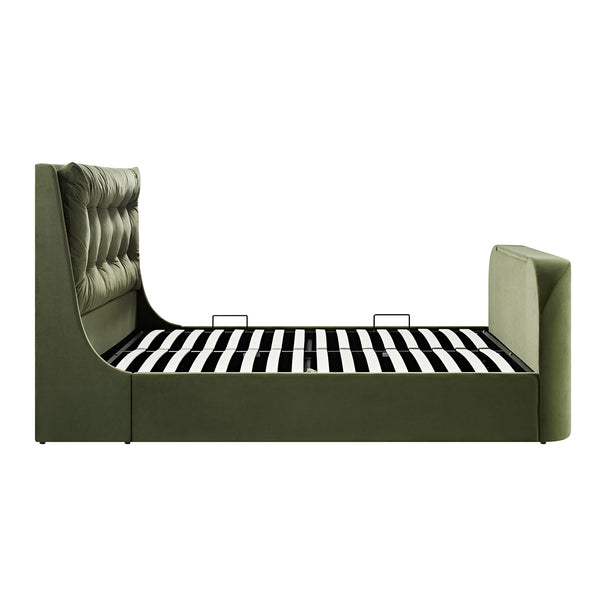 Hadley Moss Green Velvet Ottoman TV Bed - daals