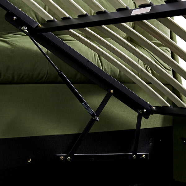Hadley Moss Green Velvet Ottoman TV Bed - daals