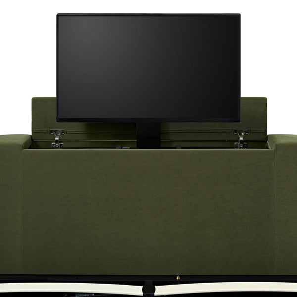 Hadley Moss Green Velvet Ottoman TV Bed - daals